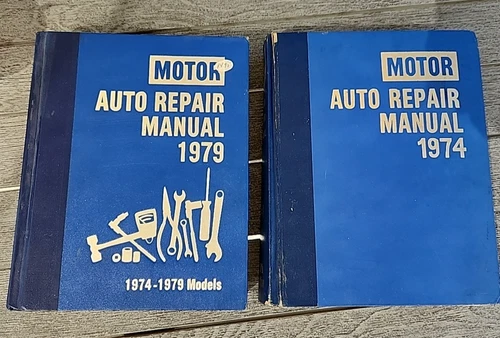 Vintage 1979 & 74 Motor Auto Repair Manual Illustrated HC 1974-1979 Models