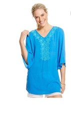 Lilly Pulitzer for Target Women's Embroidered Tunic - Blue Bell - Size Small