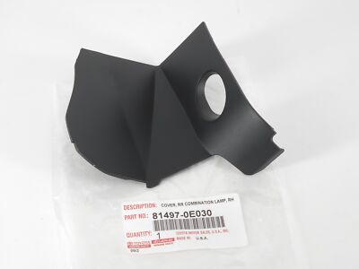 Genuine OEM Toyota 81497-0E030 RH Tail Lamp Blind Cover 2020 Genuine OEM Toyota 81497-0E030 RH Tail Lamp Blind Cover 2020