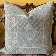 Ralph Lauren Montelena Velvet Sage Velvet Epingle Green Cut Velvet Pillow Cover