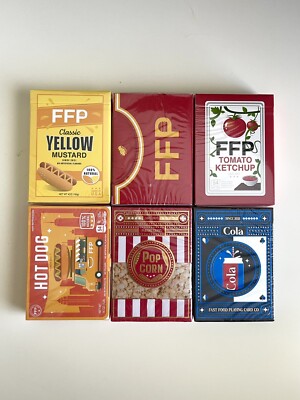 6 Set of Fast Food Playing Cards (rare, Fontaine, Dananddave,theory11) Deck
