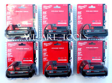 6 New GENUINE In Package Milwaukee Batteries 48-11-1820 2.0 AH M18 18 Volt 18V