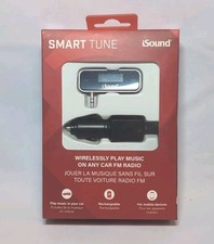 iSound Smart Tune FM Transmitter WIRELESSLY Play Music FM Radio Via AUX 3.5mm