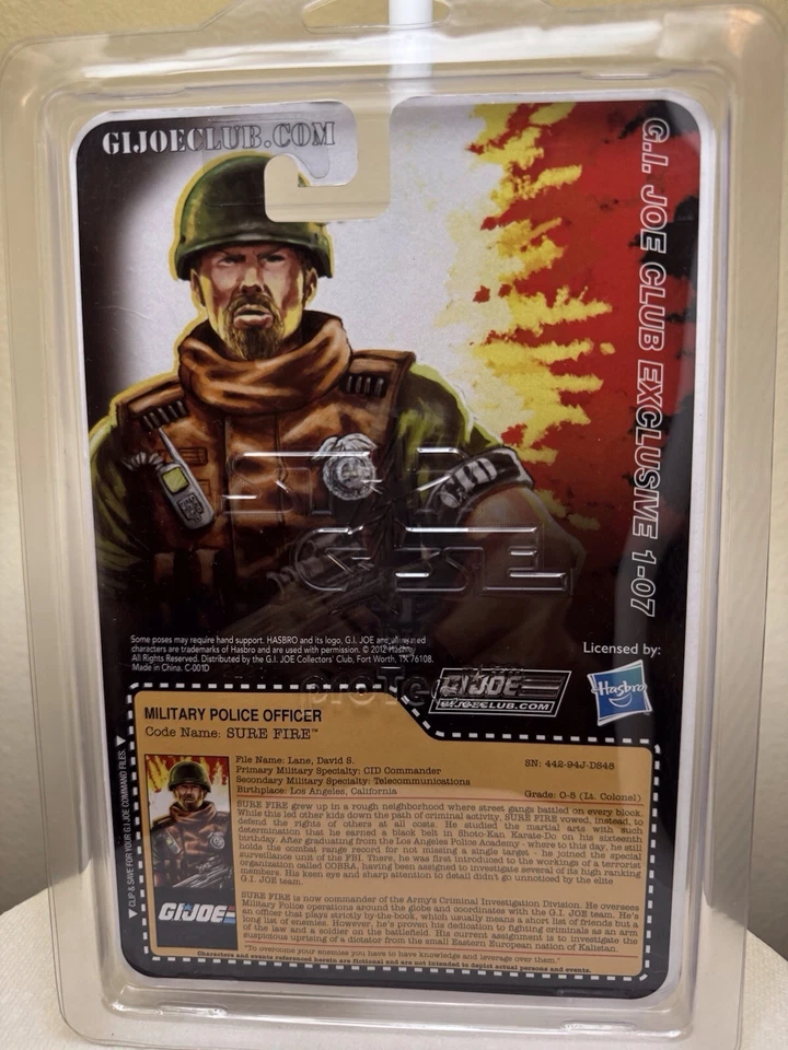 Boneco cardado GI Joe FSS 1.0 Sure Fire 4" Club Convention exclusivo - Imagem 4 de 4