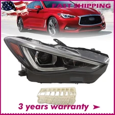 For 2017-2022 Infiniti Q60 Passenager Side LED DRL w/o AFS Projector Headlight