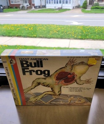 Vintage 1973 Lindberg Giant American Bull Frog Kit #1310 Factory Sealed USA