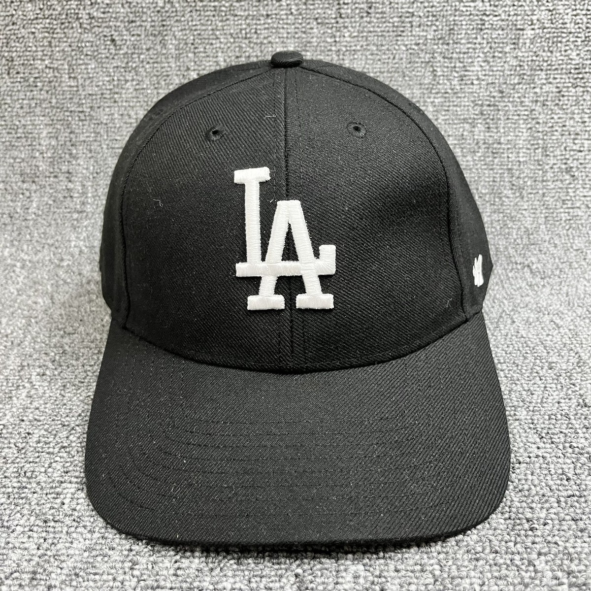 LA Dodgers '47 Brand MVP Hat Black Structured Adjustable Hook-and-Loop Cap