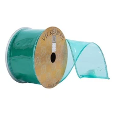Vickerman 2.5x10yd Teal Transparent PVC Ribbon