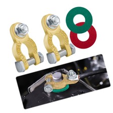 Battery Terminal Connectors 1 Pair, Battery Post Terminals Brass, Battery Ter...