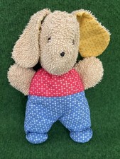 Sigikid Hund Flips Plüschtier rot blau 80er Vintage ca. 28 cm gebraucht