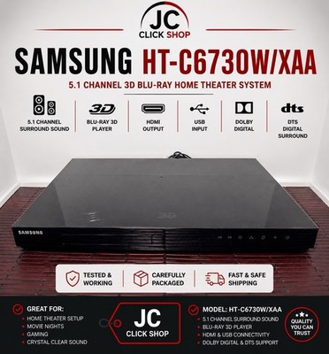 Samsung HT-C6730W/XAA Blu-Ray Disc Home Theater Player HDMI Tested No Remote