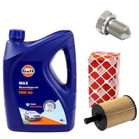 MotoröL Filter Set 15W-40 4 Liter + ÖLablassschraube FüR Seat Toledo II 170 PS