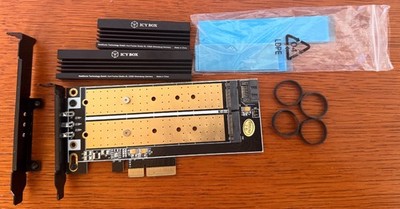 ICY BOX PCI Express Karte, M.2 NVMe SSD zu PCIe 4.0 Adapter, Kühler, Pads.