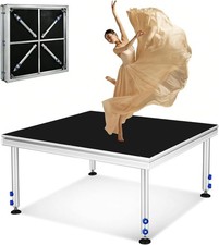 Portable Stage Platform 4x4ft Height Adj 24-40"1650lb Modular Riser For DJ Event