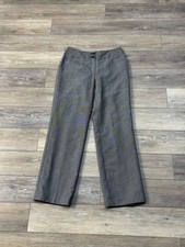 Talbots Pants Sz 10 Gray Wool Blend Trouser Straight Leg Vintage Office Career