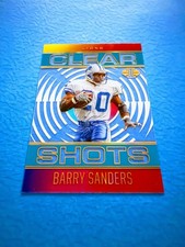 2021 Panini Illusions Barry Sanders Blue Clear Shots NFL Lions Card # 233/299