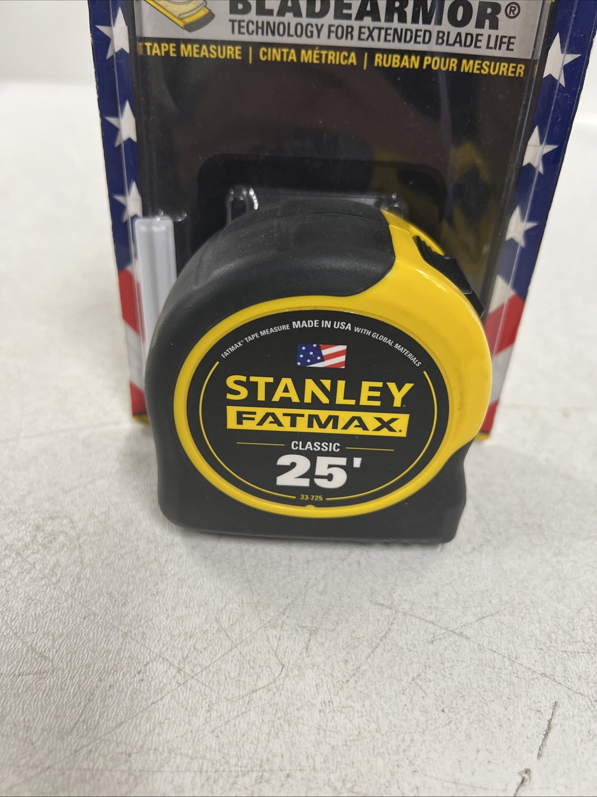 STANLEY FATMAX Tape Measure 25-Foot (33-725) Black, Yellow 7.6 m