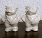 Vintage Shawnee Pottery, Set of Pig Salt & Pepper Shakers Unpainted 3" Tall