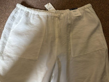 marks spencer white Lyocell Rich Straight Leg Trousers size18S
