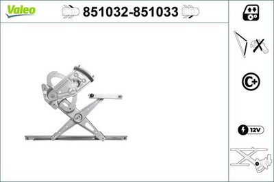 VALEO Fensterheber 851032 für RENAULT MEGANE KZ0 LM0 BZ0 3 2 TCe BZ16 BZ28 BZ2B