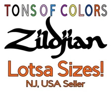 Zildjian Die Cut Vinyl Decal MANY Sizes & Colors - FREE Decal Offer Inside!