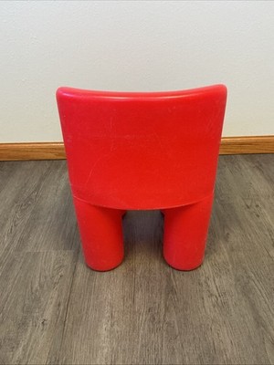 Vintage Little Tikes RED Child Size Chunky Chair 16” Made In USA