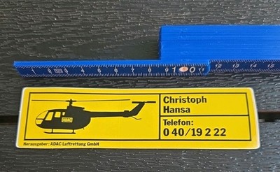 ADAC air rescue sticker * Christoph Hansa * helicopter *.
