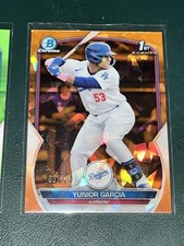 2023 Bowman Chrome SAPPHIRE Yunior Garcia ORANGE /50