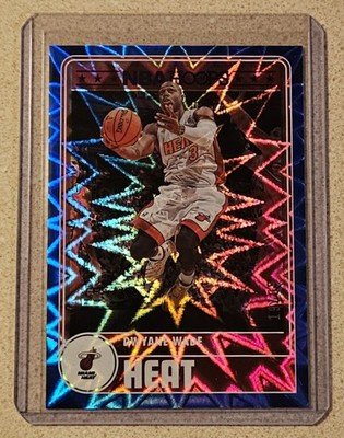 Dwyane Wade 2023-24 Panini NBA Hoops SSP Blue Explosion Foil #d /59 - Heat  