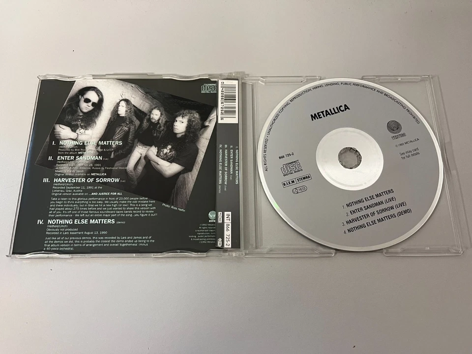 Metallica – Nothing Else Matters - Maxi CD Single © 1992 - Bild 2 von 2