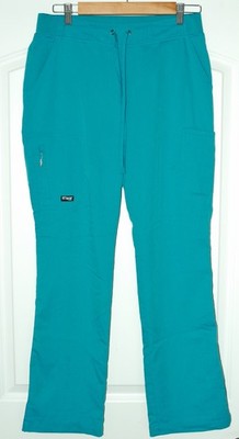 GREY'S ANATOMY BARCO WOMEN'S SCRUB PANTS SIZE S - 6 POCKETS - TEAL GREEN