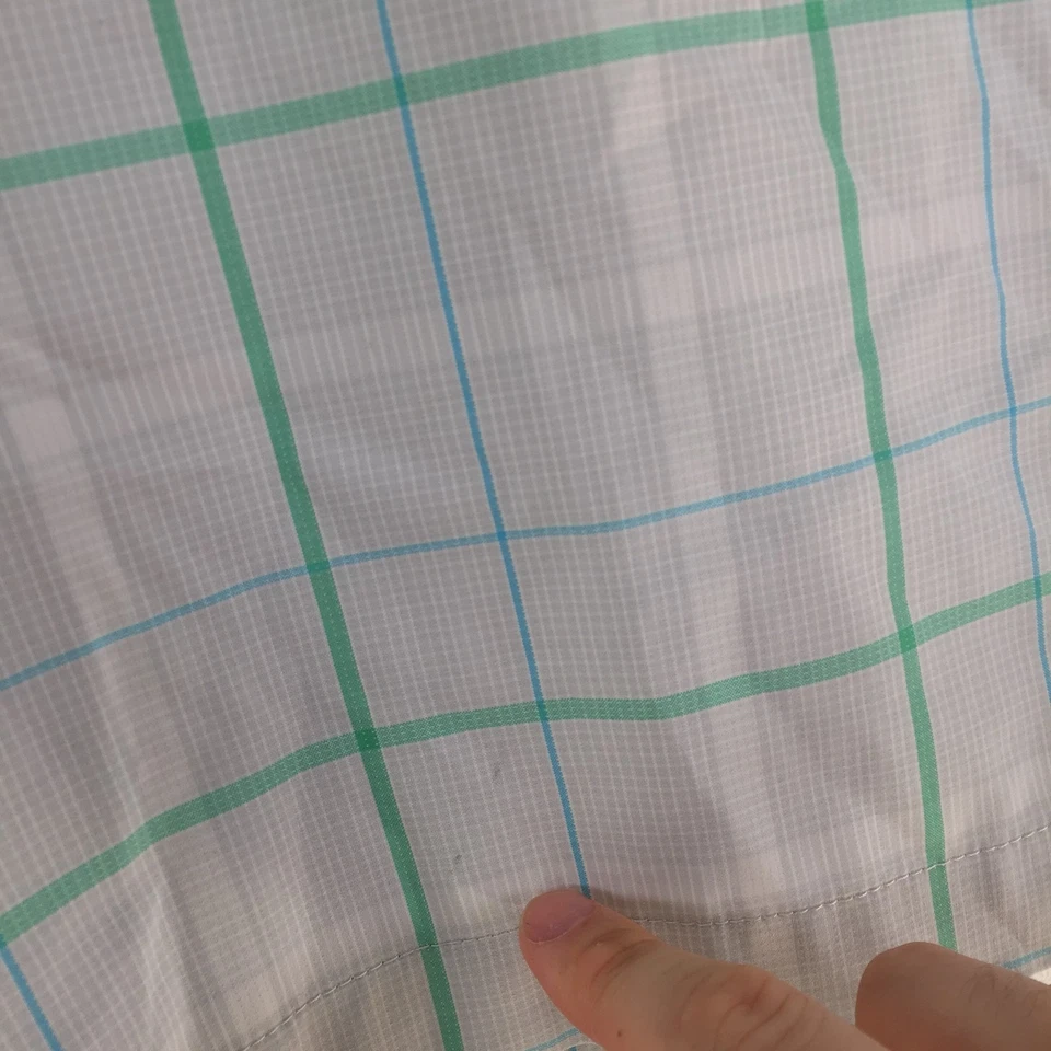 Chaps Hombre Chino Shorts 36 Gris Cuadros Mezcla Algodón Cremallera Fly Golf 123092 Foto 3 de 4