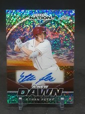 ETHAN PETRY 2025 LEAF BASEBALL NATION A NEW DAWN BLUE SPARKLE AUTO #3/3 QQ