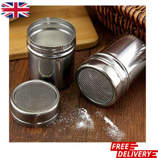 Stainless Steel Powder Icing Sugar Cocoa Chocolate Flour Duster Sifter Shaker