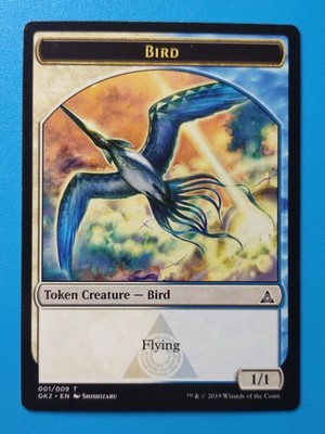 MTG 1x Bird   Thopter Token LP Guild Kits Ravnica Allegiance White Blue Magic