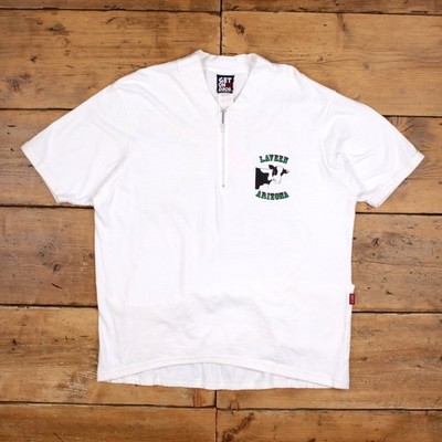 Vintage Get On It Pace Bike T-Shirt XL Herren 90s weiß Laveen Cycling Print