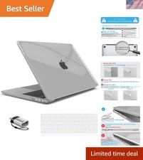 Crystal Clear Hard Shell Case for MacBook Pro 15" with Touch Bar, A1990 A1707
