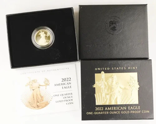 Fresh 2022 $10 1/4 Oz GOLD EAGLE PROOF COIN T2 Type 2 +OGP Ready to Ship (22ED)