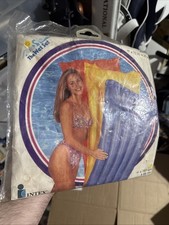 Vintage INTEX The Wet Set Inflatable Pool Air Float 72 x 27" 2000 Yellow NOS F 