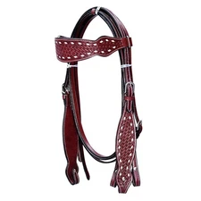 SS COMFYTACK Western Leather Horse Headstall Brown