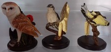 Eaglemoss Resin Figures: Country Bird Collection : Barn Owl, Warbler, Siskin