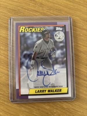 2025 Topps Series 1 - 1990 Topps Baseball Autographs Larry Walker #90AU-LW (AU)
