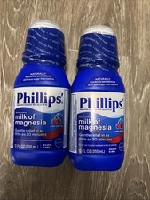 Phillips Milk of Magnesia Wild Cherry 2 Pack 12 Oz Per Bottle Expires 4/28