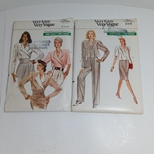 LOT OF 2 Vtg 1989 Very Easy Vogue Sewing Patt...