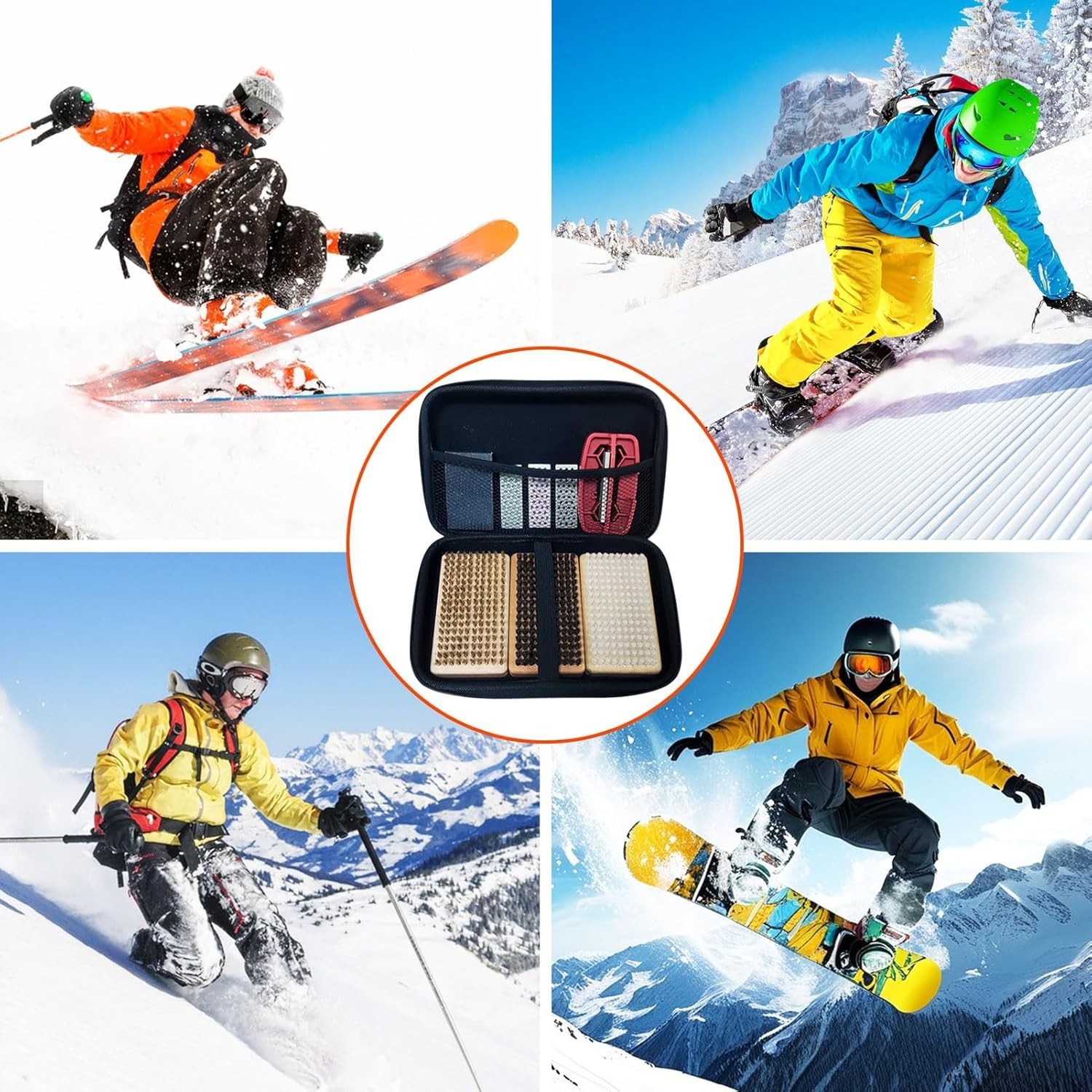Ski/Snowboard Wax Kit, Ski Snowboard Tuning and Waxing Kit - Includes Side Edge