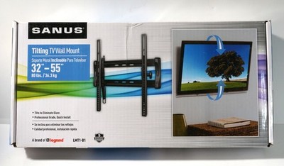SANUS Anti-Glare Tilting TV Wall Mount Bracket Black 32''-55'' 80lbs LMT1-B1 (F4)