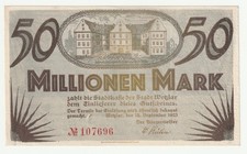 50 Millionen Mark 1923 Wetzlar. Hessen.