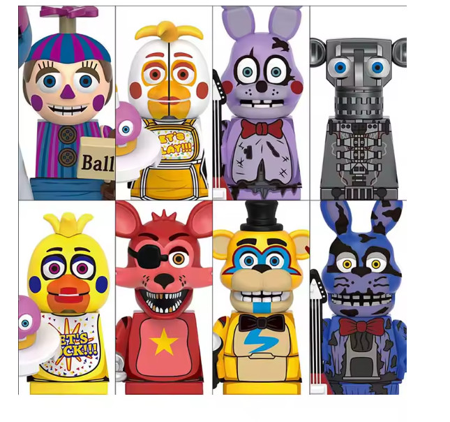 SET of 8 FIVE NIGHTS AT FREDDY'S Figures Five Nights at Freddy's Action Figures