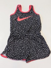 Nike Letters Romper Tank Top Shorts Jumpsuit One Piece Nike Dri-fit Girls 5-6
