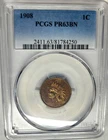 Exquisite 1908 Proof Indian Head Cent 1C PCGS PR-63 BN, Better Date Proof Coin